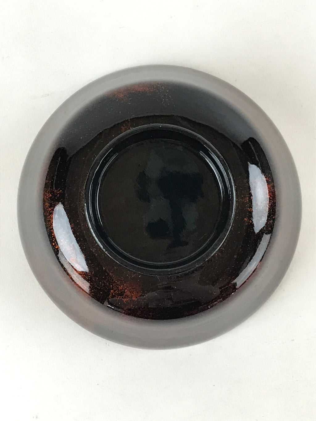 Japanese Lacquerware Lidded Bowl Nimonowan Vtg Black Orange Rice Soup LB77
