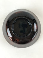 Japanese Lacquerware Lidded Bowl Nimonowan Vtg Black Orange Rice Soup LB77