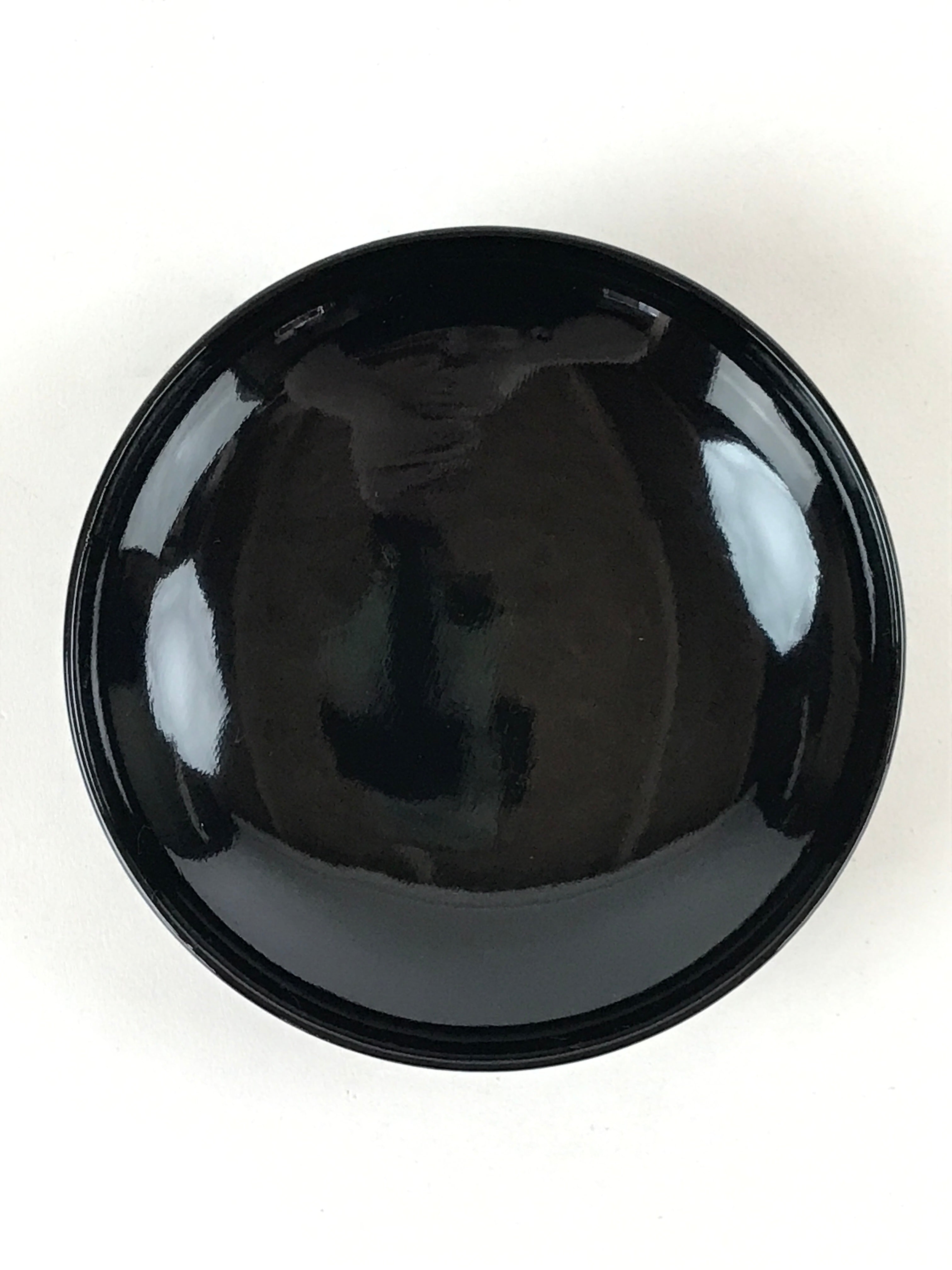 Japanese Lacquerware Lidded Bowl Nimonowan Vtg Black Orange Rice Soup LB77