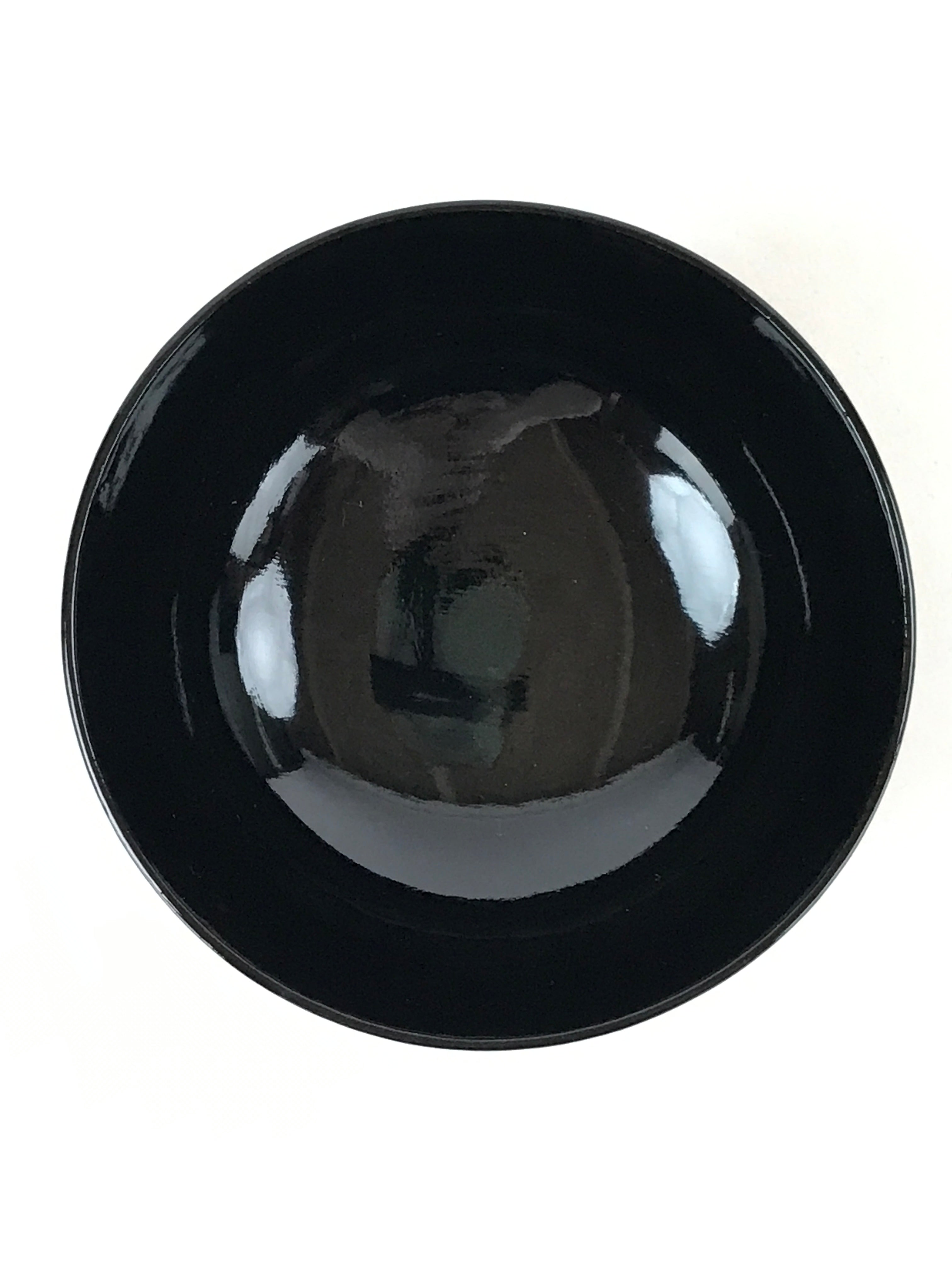 Japanese Lacquerware Lidded Bowl Nimonowan Vtg Black Orange Rice Soup LB78