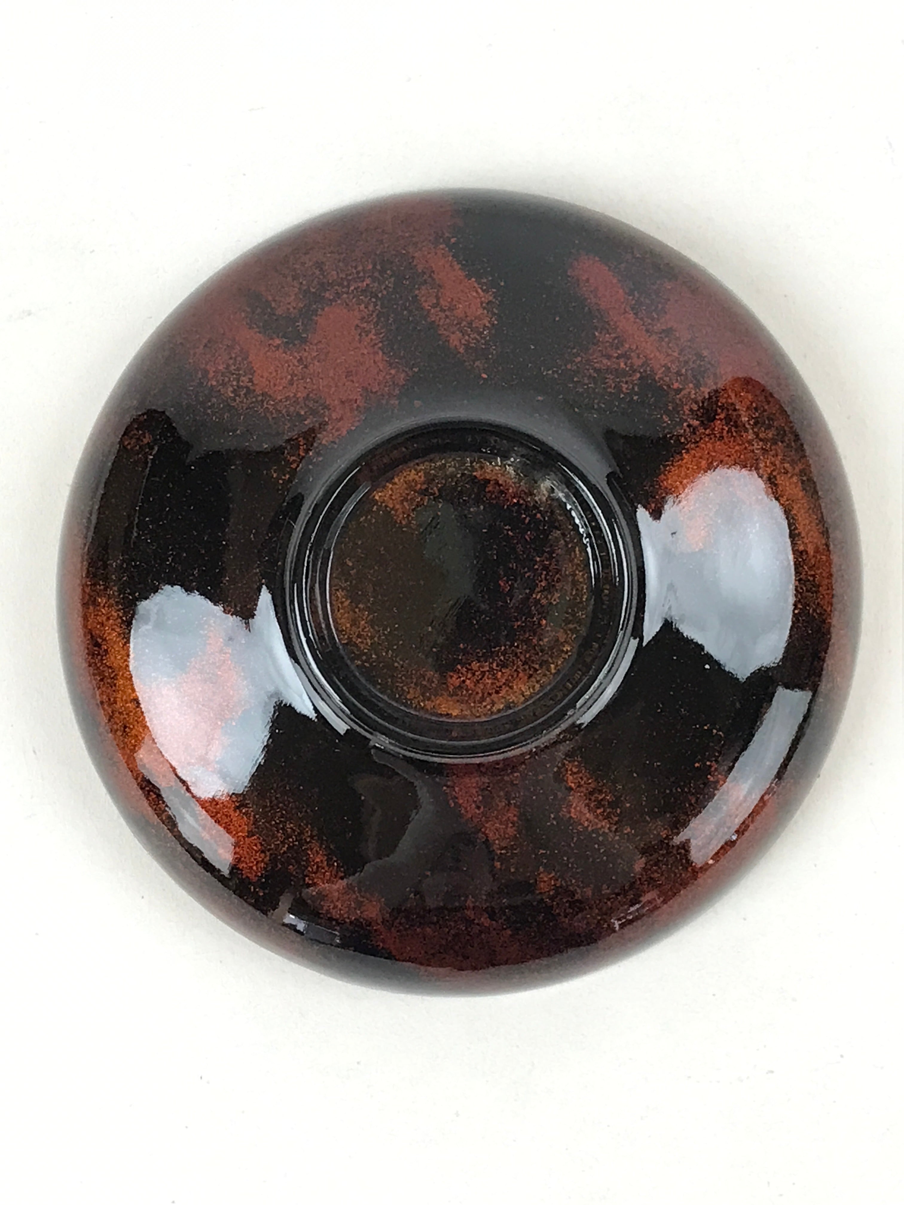 Japanese Lacquerware Lidded Bowl Nimonowan Vtg Black Orange Rice Soup LB78
