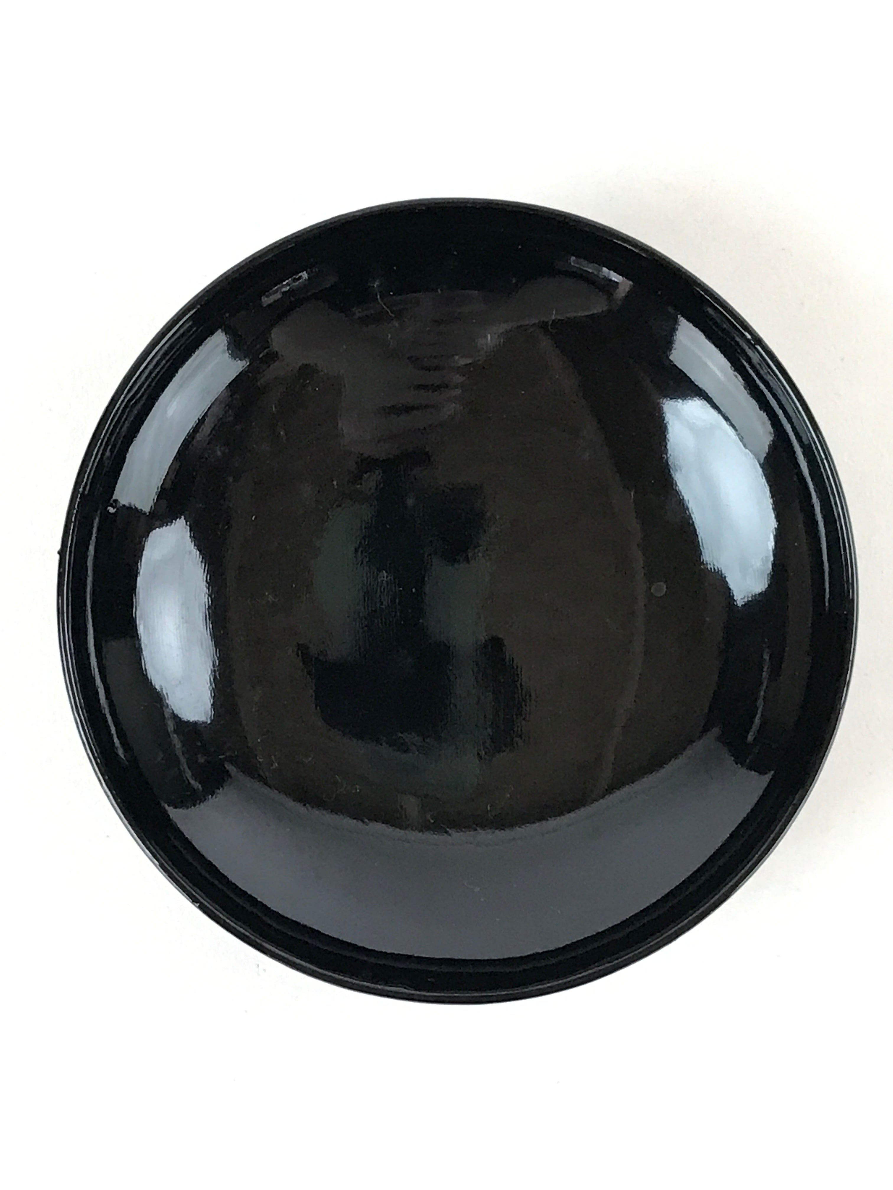 Japanese Lacquerware Lidded Bowl Nimonowan Vtg Black Orange Rice Soup LB78