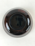 Japanese Lacquerware Lidded Bowl Nimonowan Vtg Black Orange Rice Soup LB79