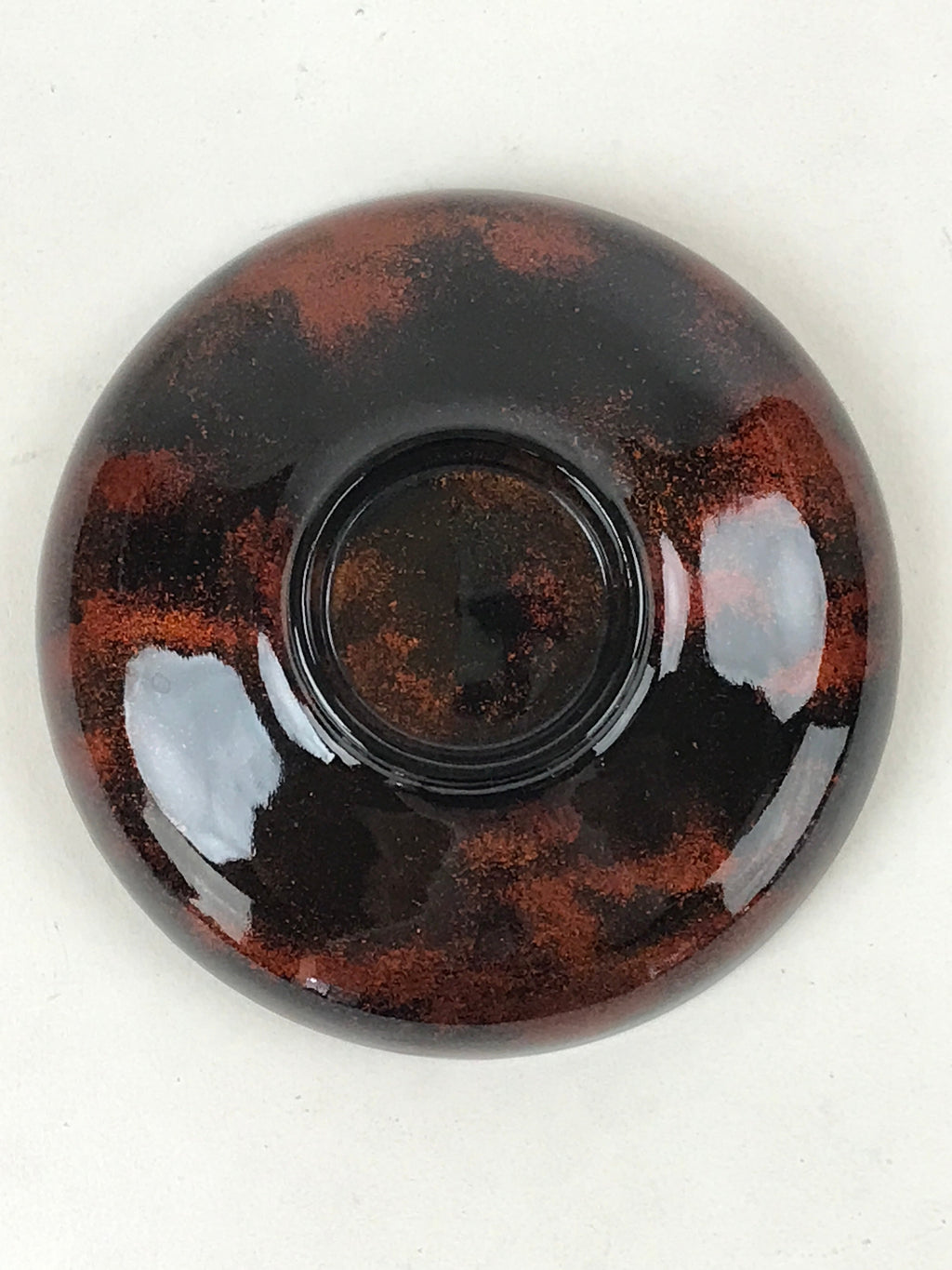 Japanese Lacquerware Lidded Bowl Nimonowan Vtg Black Orange Rice Soup LB79