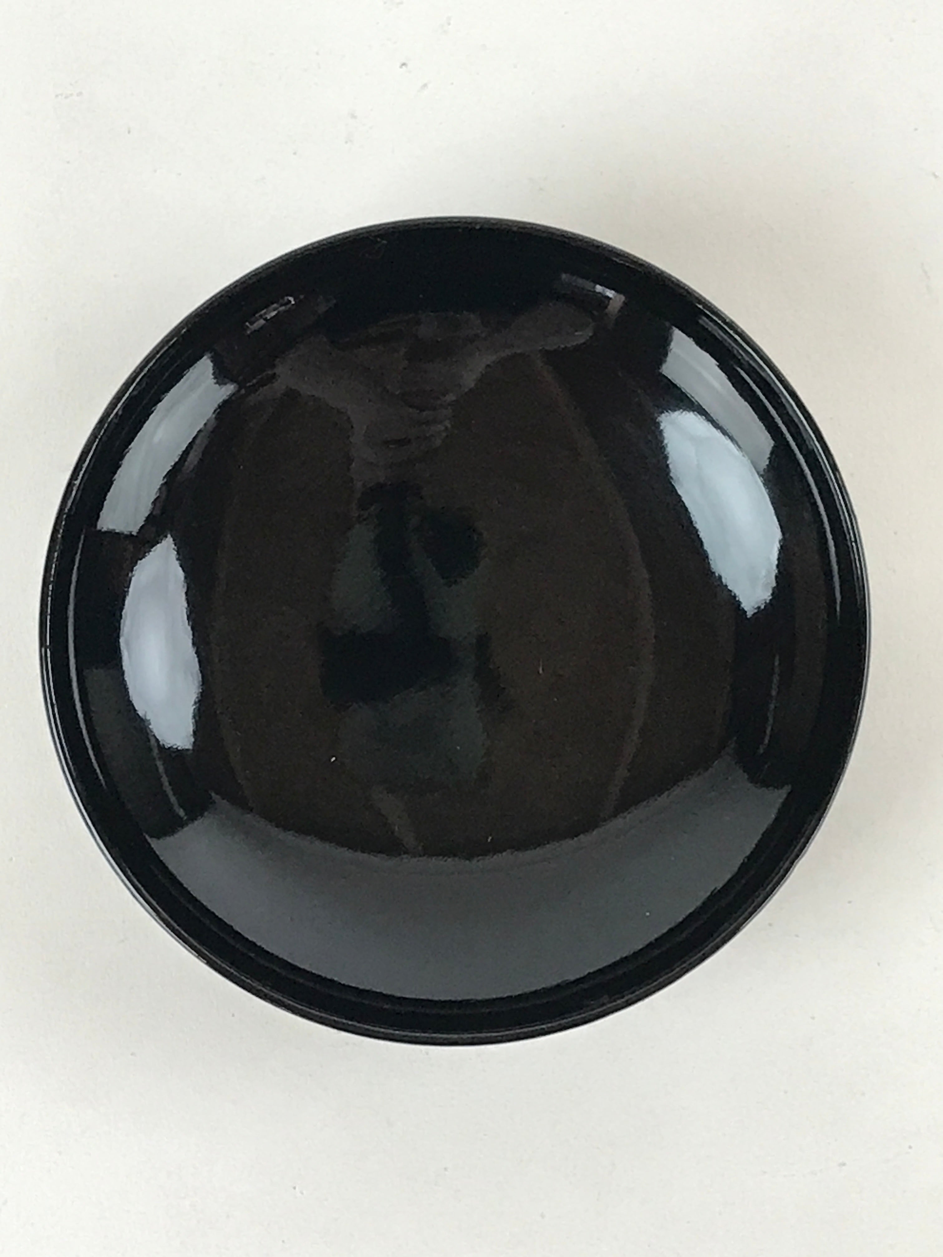 Japanese Lacquerware Lidded Bowl Nimonowan Vtg Black Orange Rice Soup LB79