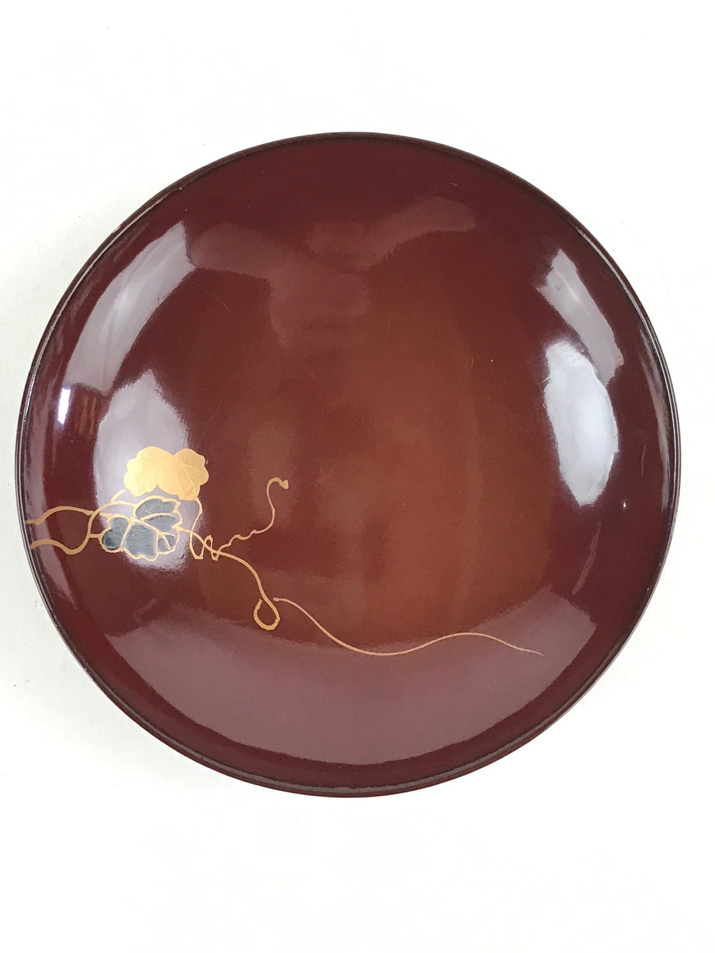 Japanese Lacquerware Lidded Bowl Vtg Nimonowan Makie Hyotan Gourd Red LB72