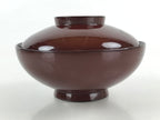 Japanese Lacquerware Lidded Bowl Vtg Nimonowan Makie Hyotan Gourd Red LB72