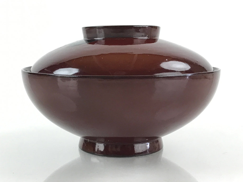 Japanese Lacquerware Lidded Bowl Vtg Nimonowan Makie Hyotan Gourd Red LB74
