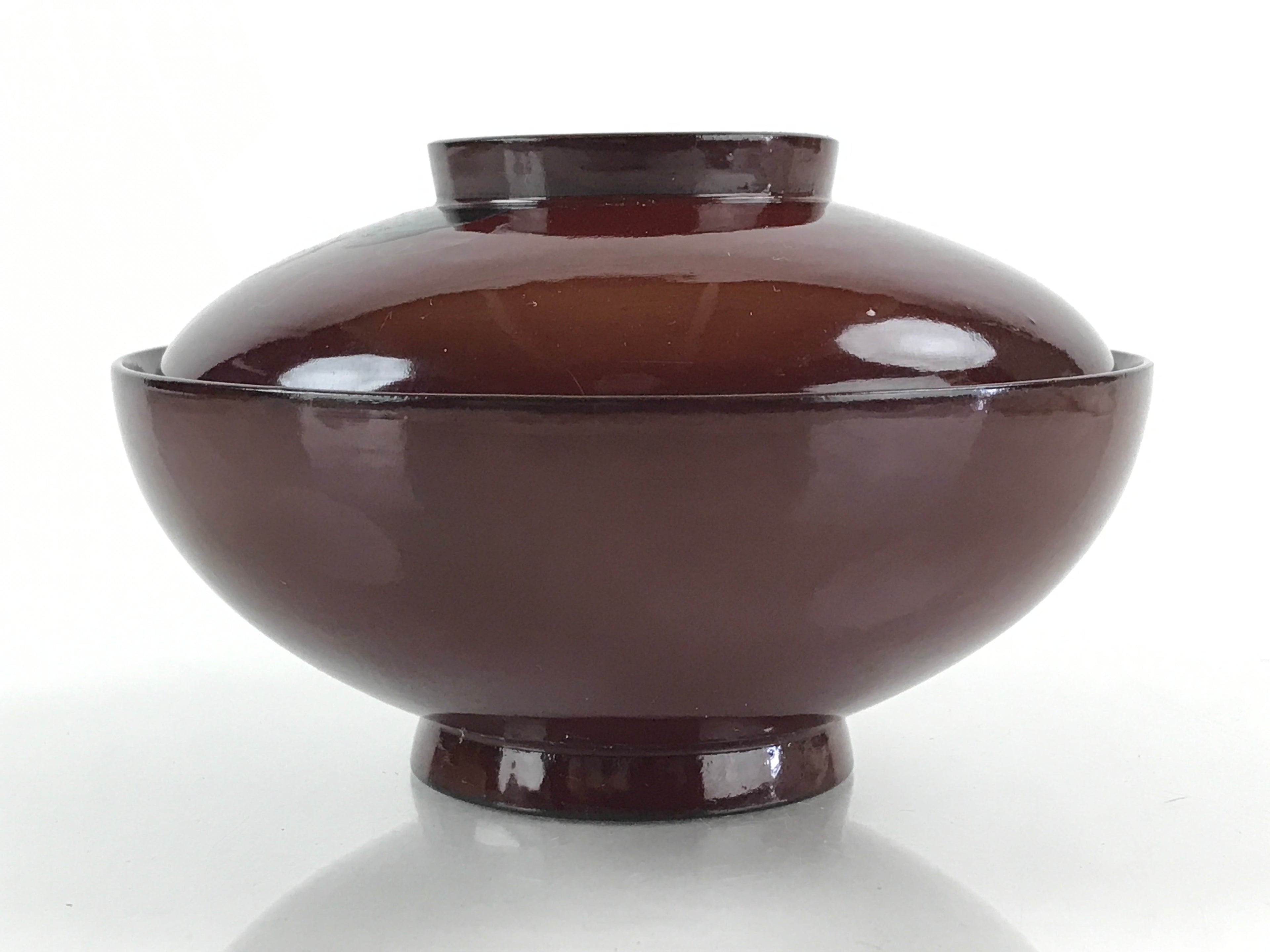 Japanese Lacquerware Lidded Bowl Vtg Nimonowan Makie Hyotan Gourd Red LB74