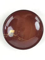 Japanese Lacquerware Lidded Bowl Vtg Nimonowan Makie Hyotan Gourd Red LB74