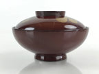 Japanese Lacquerware Lidded Bowl Vtg Nimonowan Makie Hyotan Gourd Red LB74
