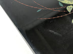 Japanese Lacquerware Lidded Box Wood Fumibako Letter Book Butsudan Black FB73