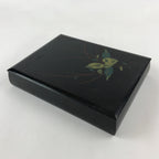 Japanese Lacquerware Lidded Box Wood Fumibako Letter Book Butsudan Black FB73