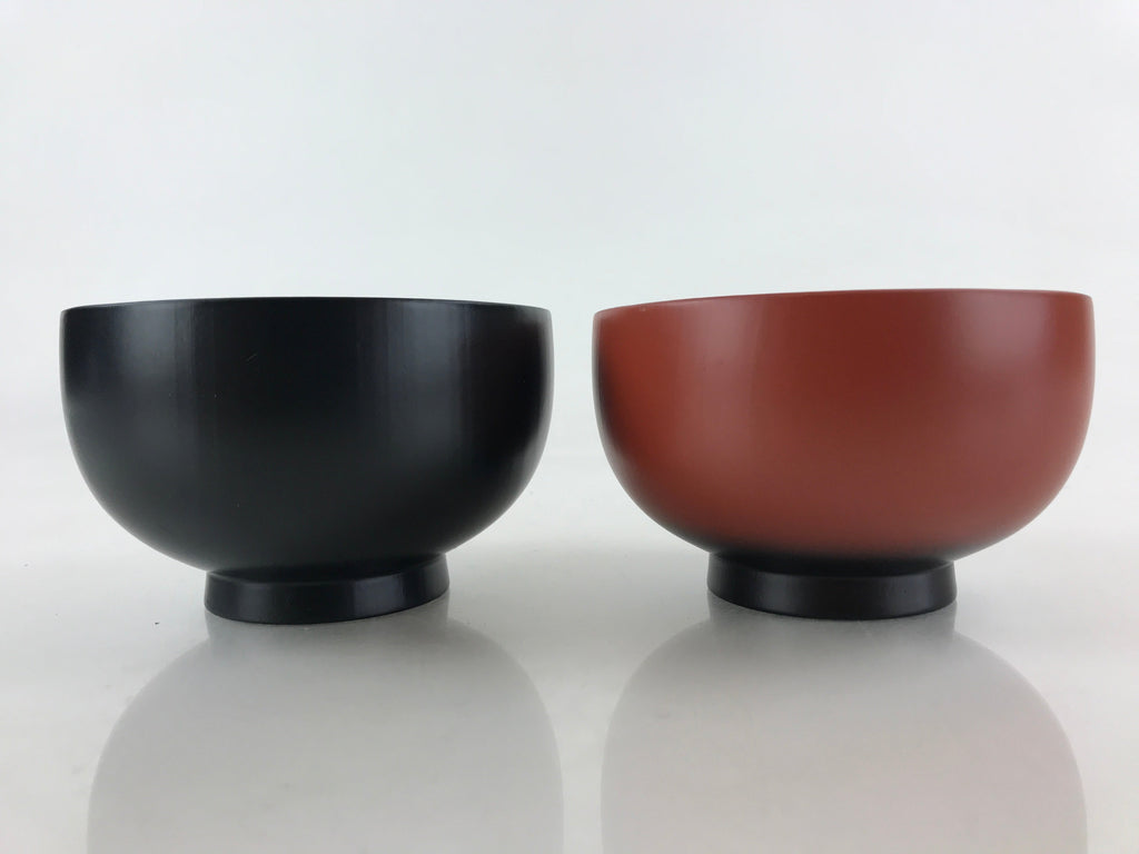 Japanese Lacquerware Pairs Of Bowls And Chopsticks Vtg Hashi Owan Black Brown UR