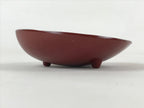Japanese Lacquerware Replica Gilt Bowl Vtg Shell Sweets Dish Gold Red Flower L74