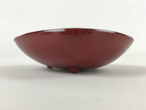 Japanese Lacquerware Replica Gilt Bowl Vtg Shell Sweets Dish Gold Red Flower L75