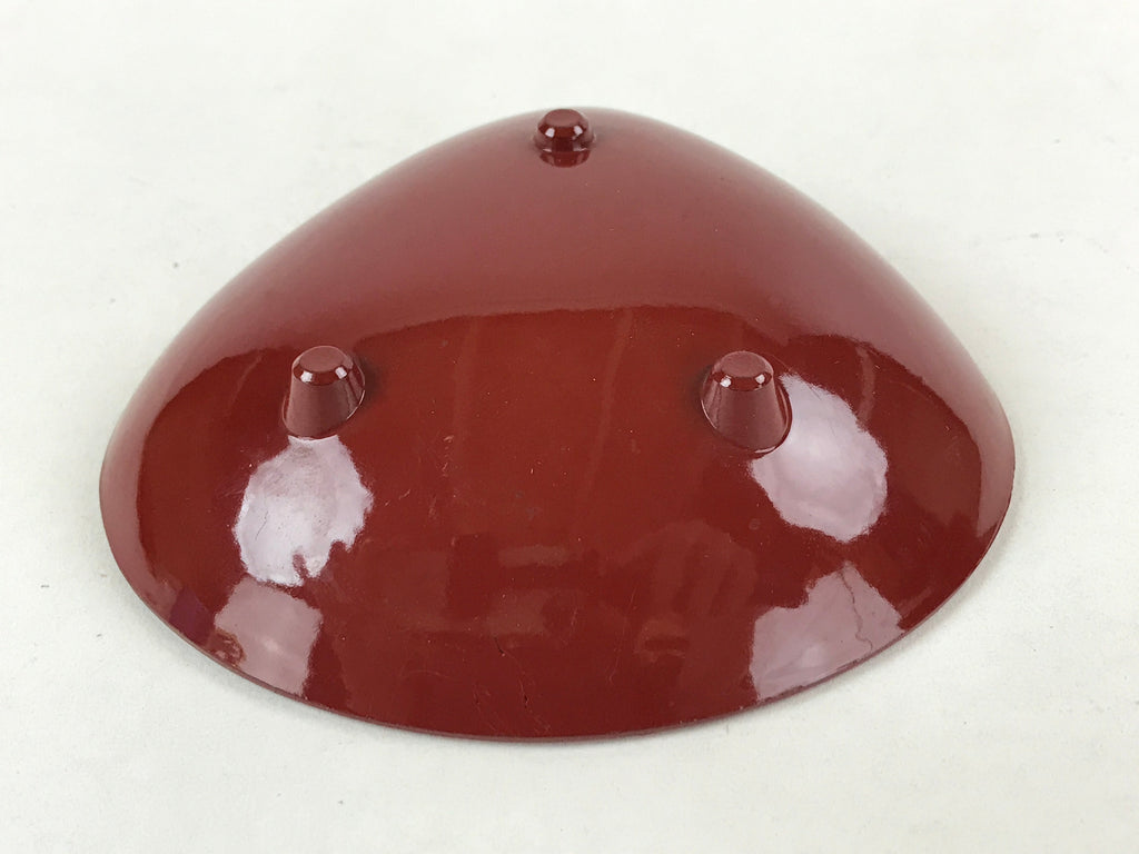Japanese Lacquerware Replica Gilt Bowl Vtg Shell Sweets Dish Gold Red Flower L76