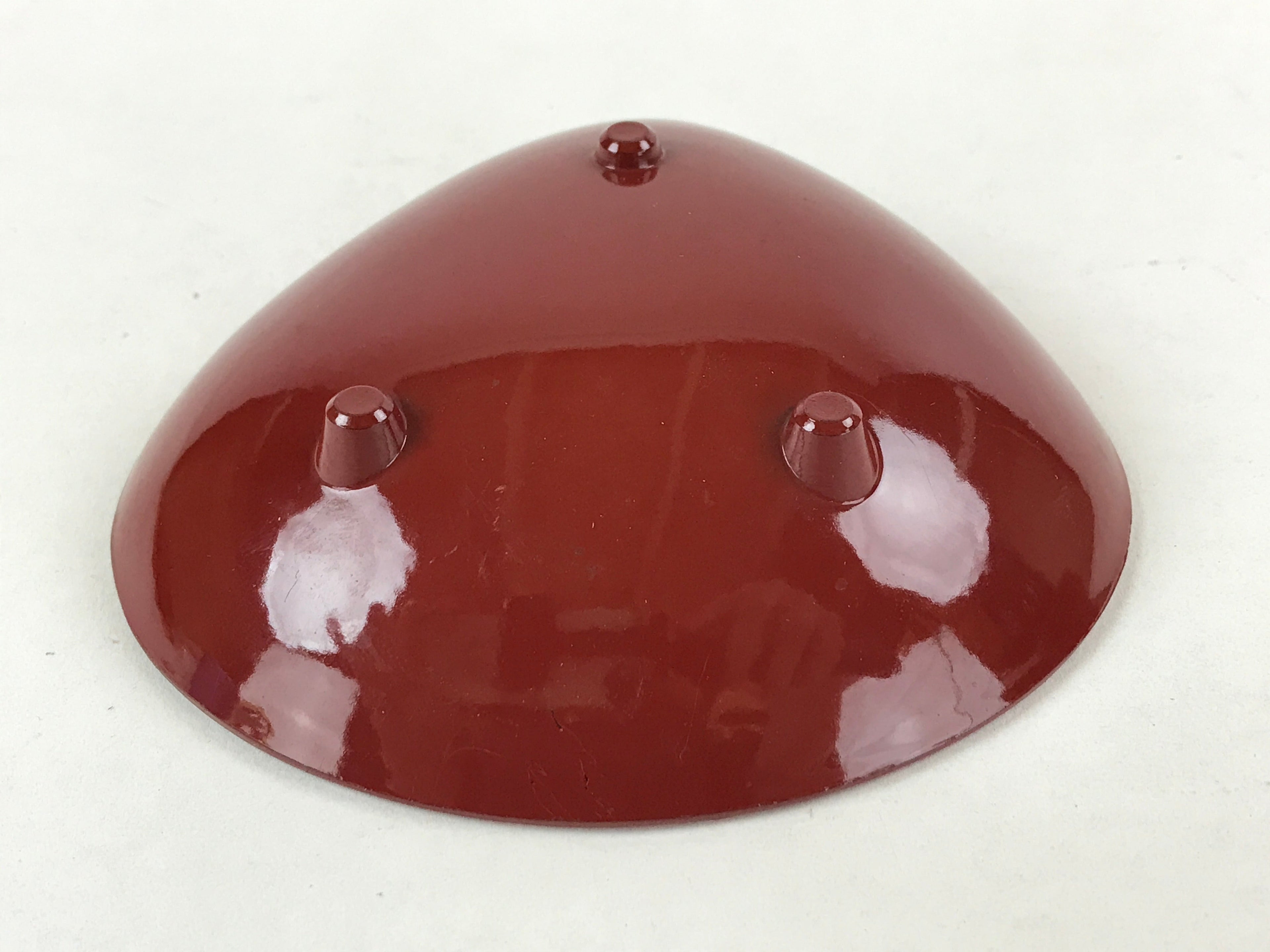 Japanese Lacquerware Replica Gilt Bowl Vtg Shell Sweets Dish Gold Red Flower L76