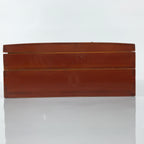 Japanese Lacquerware Shunkei-Nuri Writing Box Calligraphy Brown Two Tiers L556