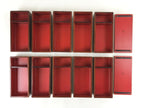 Japanese Lacquerware Two Bento Boxes 5 Tiers 2 Lids Vtg Wood Storage Box LWB62