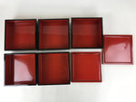Japanese Lacquerware Wood Bento Box 5 Tiers 2 Lids Vtg Nashiji Storage Box LWB64