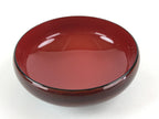 Japanese Lacquerware Wood Bowl Kashiki Kashiwan Vtg Tea Ceremony Brown Red UR958