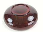 Japanese Lacquerware Wood Bowl Kashiki Kashiwan Vtg Tea Ceremony Brown Red UR958