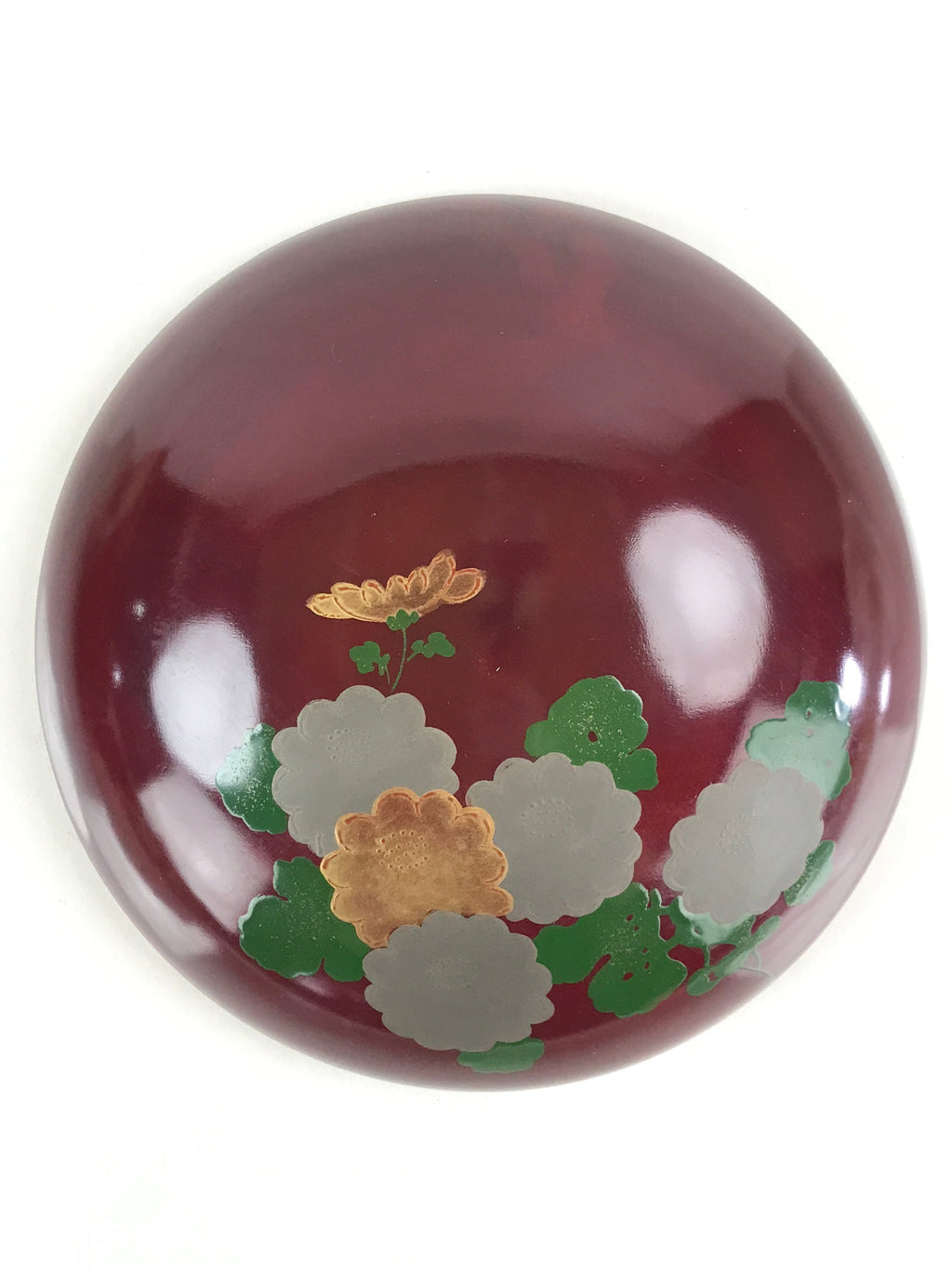 Japanese Lacquerware Wood Bowl Kashiki Kashiwan Vtg Tea Ceremony Red UR961