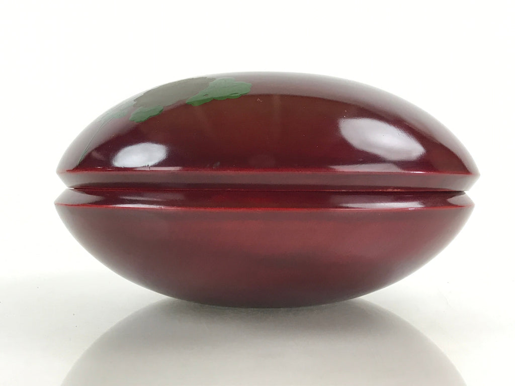 Japanese Lacquerware Wood Bowl Kashiki Kashiwan Vtg Tea Ceremony Red UR961
