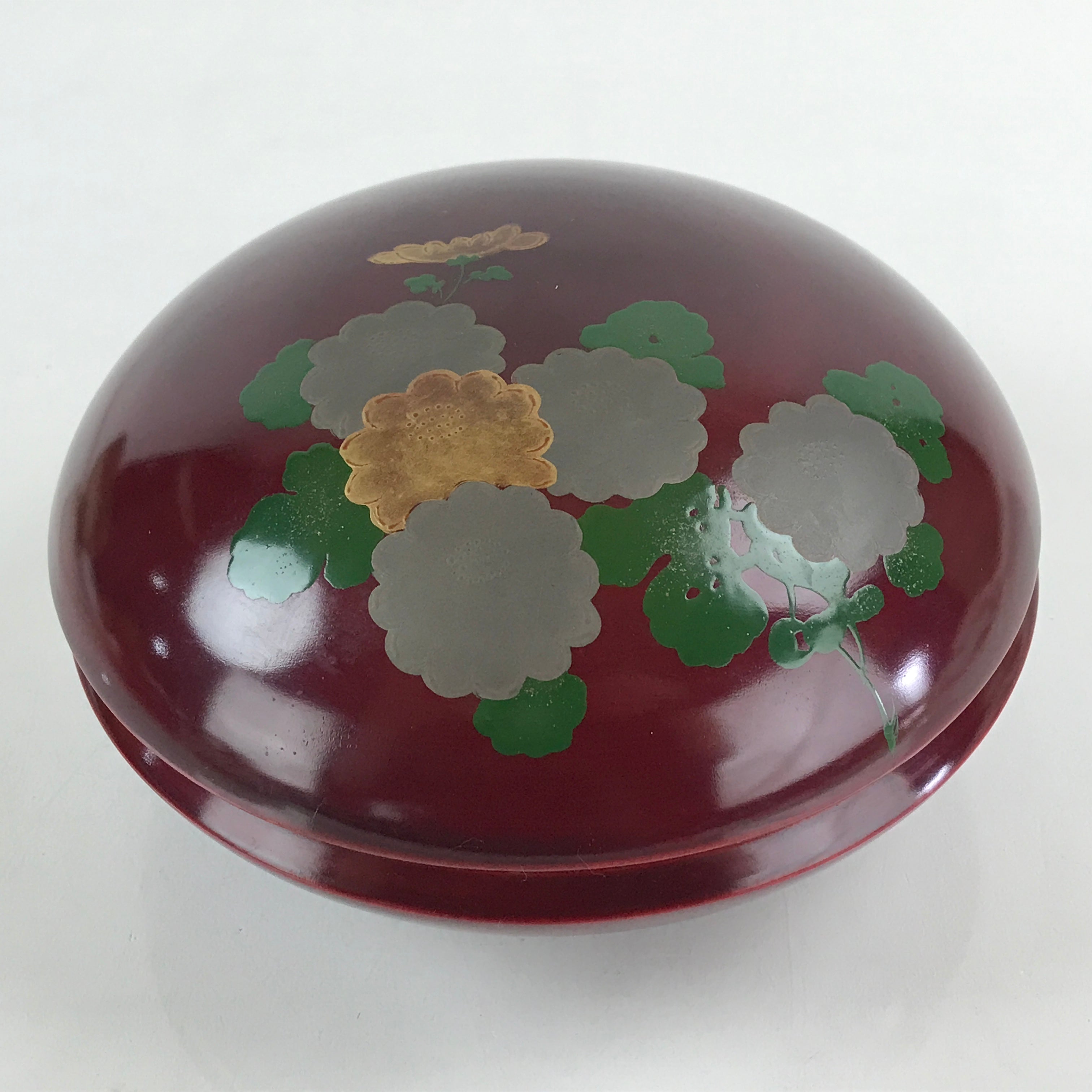 Japanese Lacquerware Wood Bowl Kashiki Kashiwan Vtg Tea Ceremony Red UR961