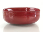 Japanese Lacquerware Wood Bowl Kashiki Kashiwan Vtg Tea Ceremony Red UR962