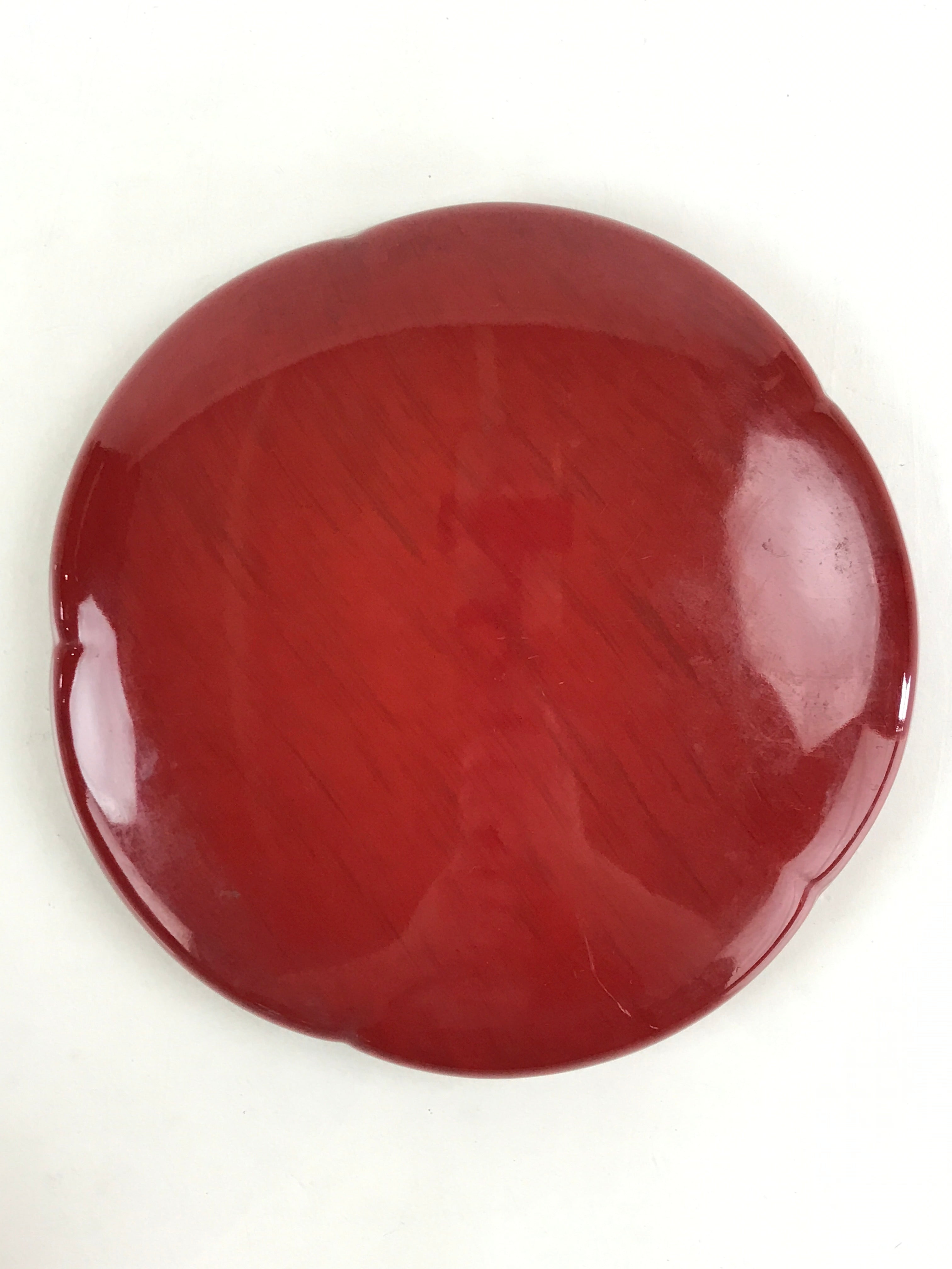Japanese Lacquerware Wood Bowl Kashiki Kashiwan Vtg Tea Ceremony Red UR962