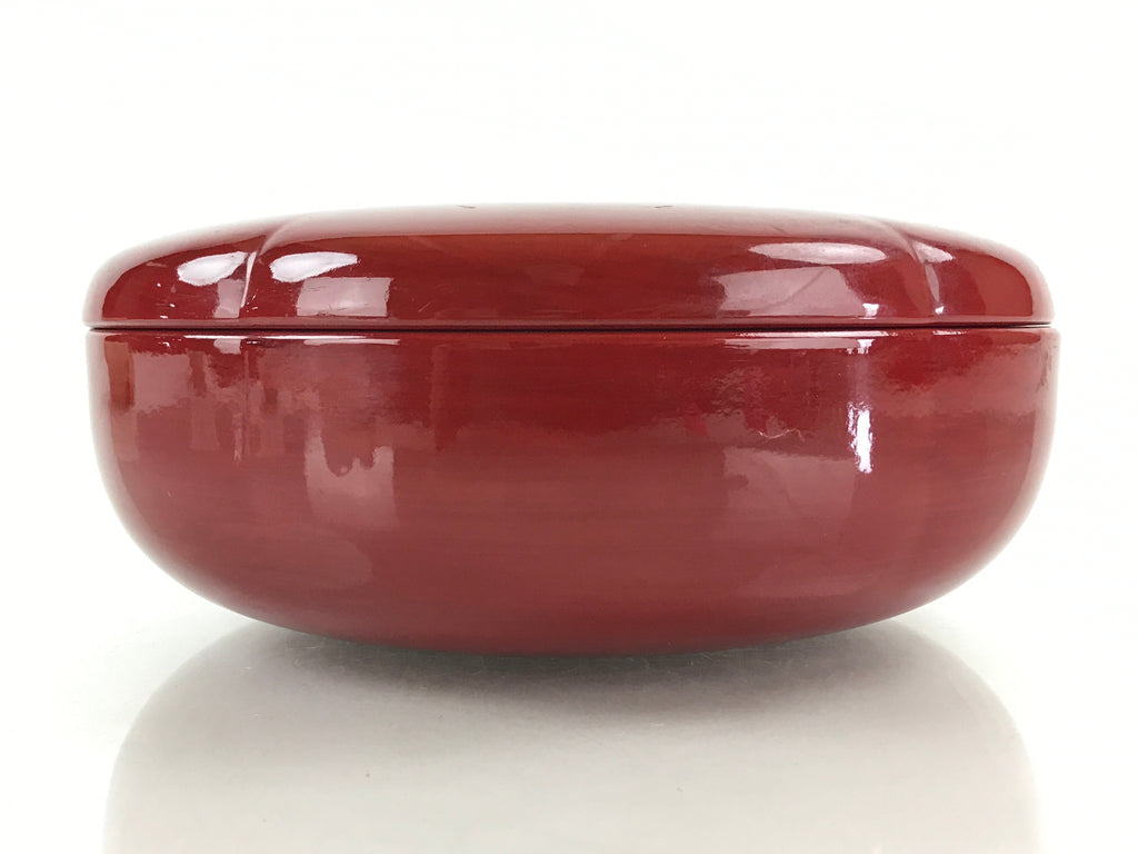 Japanese Lacquerware Wood Bowl Kashiki Kashiwan Vtg Tea Ceremony Red UR962