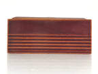 Japanese Lacquerware Wood Box Accessory Case Vtg Tea Ceremony Brown Red UR960
