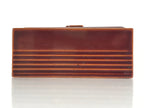 Japanese Lacquerware Wood Box Accessory Case Vtg Tea Ceremony Brown Red UR960