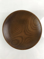 Japanese Lacquerware Wood High Bowl Kashiki Kashibachi Tea Ceremony Brown UR977