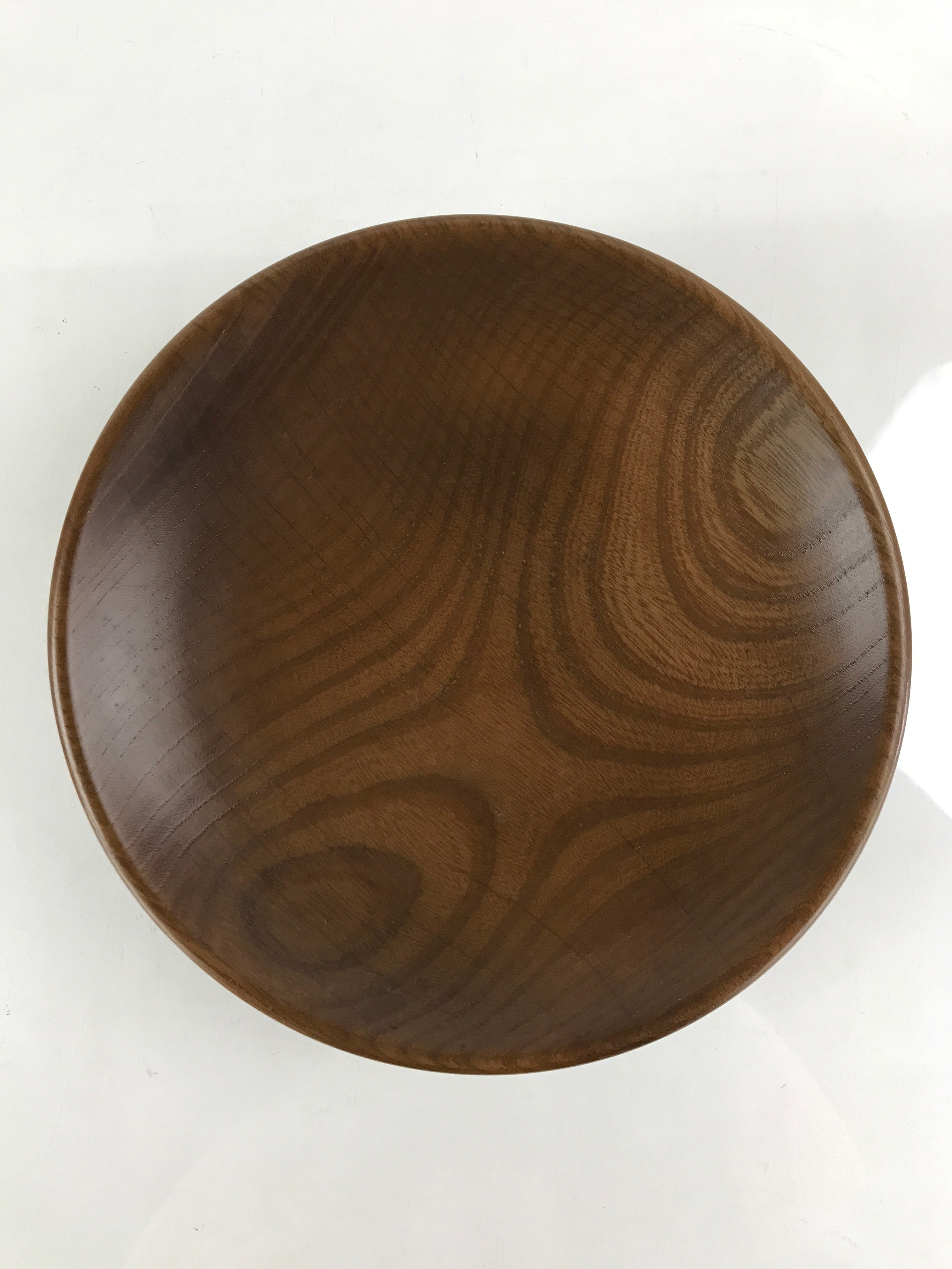 Japanese Lacquerware Wood High Bowl Kashiki Kashibachi Tea Ceremony Brown UR977
