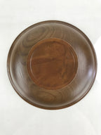 Japanese Lacquerware Wood High Bowl Kashiki Kashibachi Tea Ceremony Brown UR977