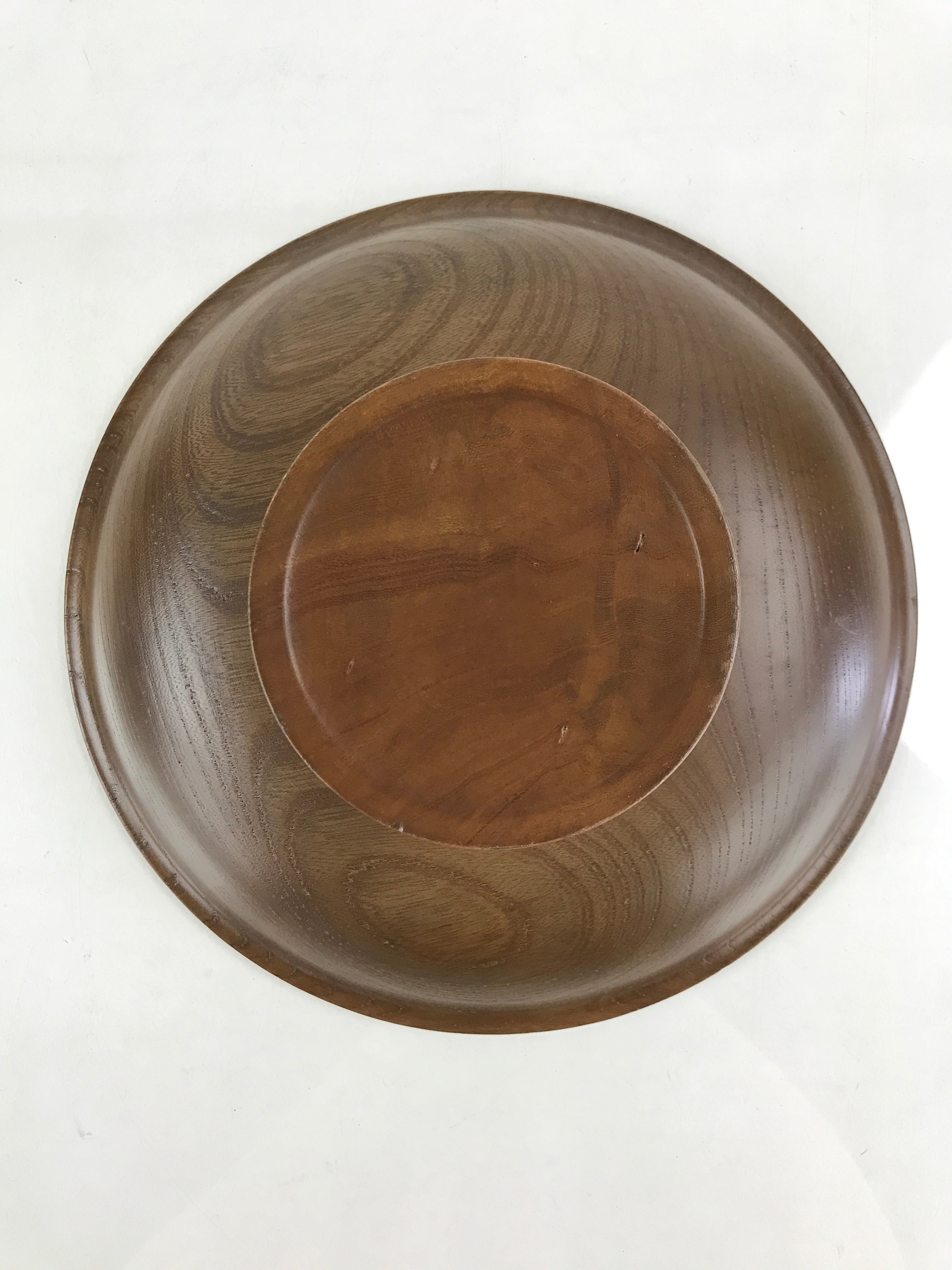 Japanese Lacquerware Wood High Bowl Kashiki Kashibachi Tea Ceremony Brown UR977