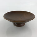 Japanese Lacquerware Wood High Bowl Kashiki Kashibachi Tea Ceremony Brown UR977