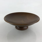 Japanese Lacquerware Wood High Bowl Kashiki Kashibachi Tea Ceremony Brown UR977