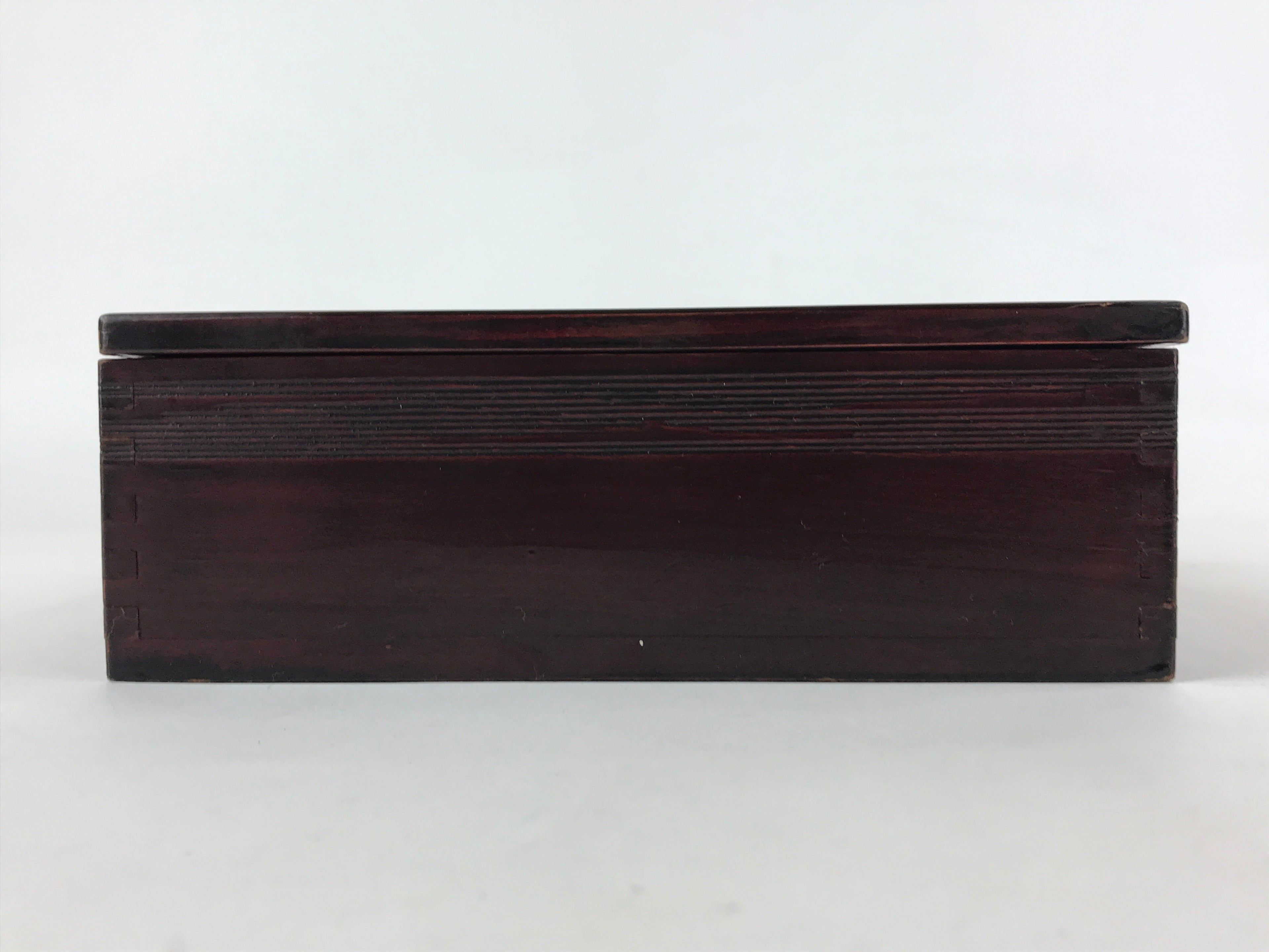 Japanese Lacquerware Wood Lidded Bento Box Vtg Kashiki Kashiwan Tea Ceremony L29