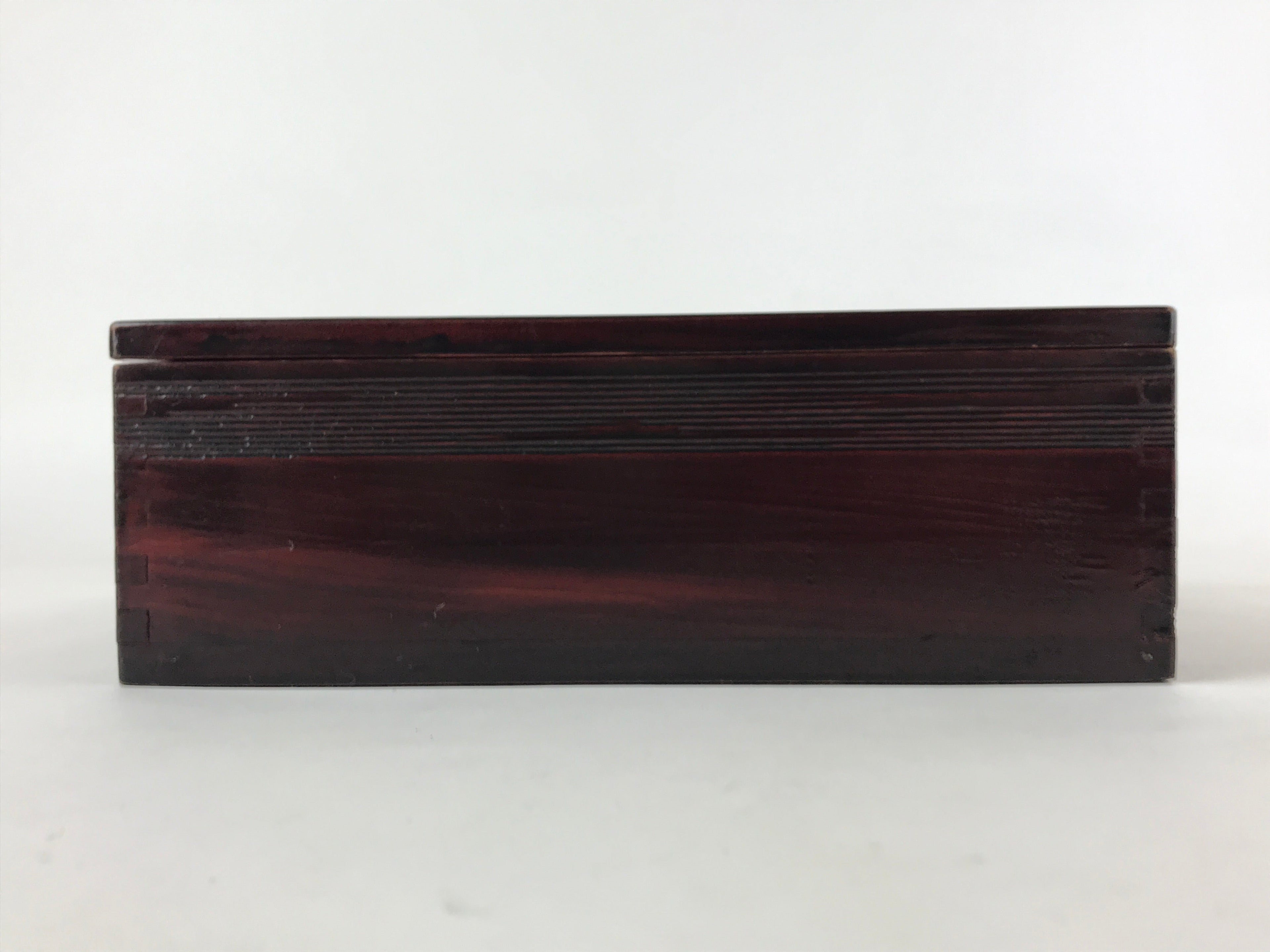 Japanese Lacquerware Wood Lidded Bento Box Vtg Kashiki Kashiwan Tea Ceremony L29
