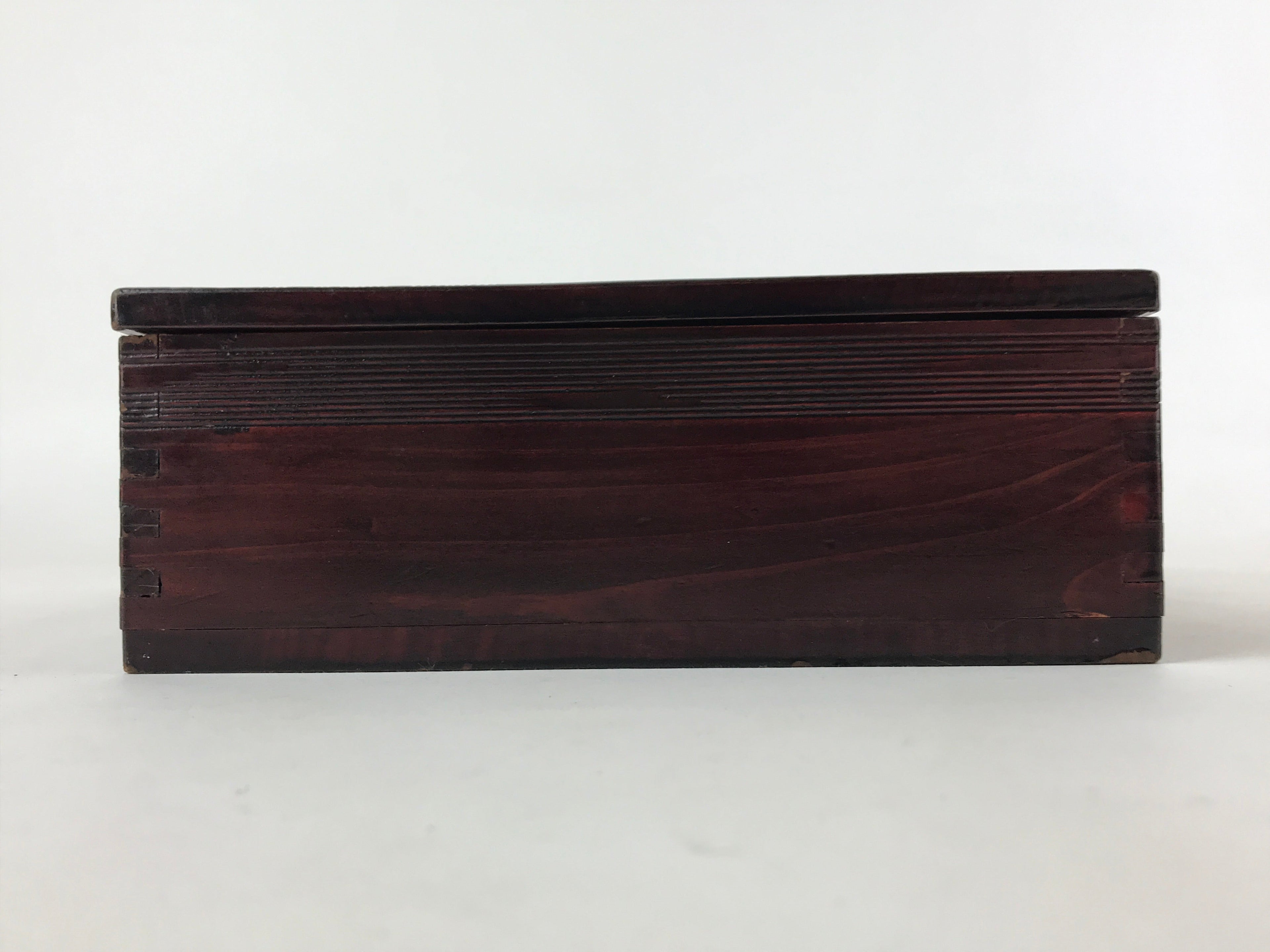 Japanese Lacquerware Wood Lidded Bento Box Vtg Kashiki Kashiwan Tea Ceremony L29