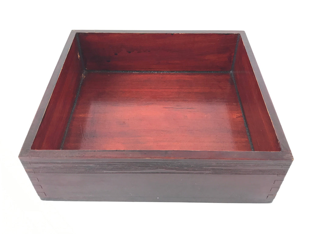 Japanese Lacquerware Wood Lidded Bento Box Vtg Kashiki Kashiwan Tea Ceremony L29