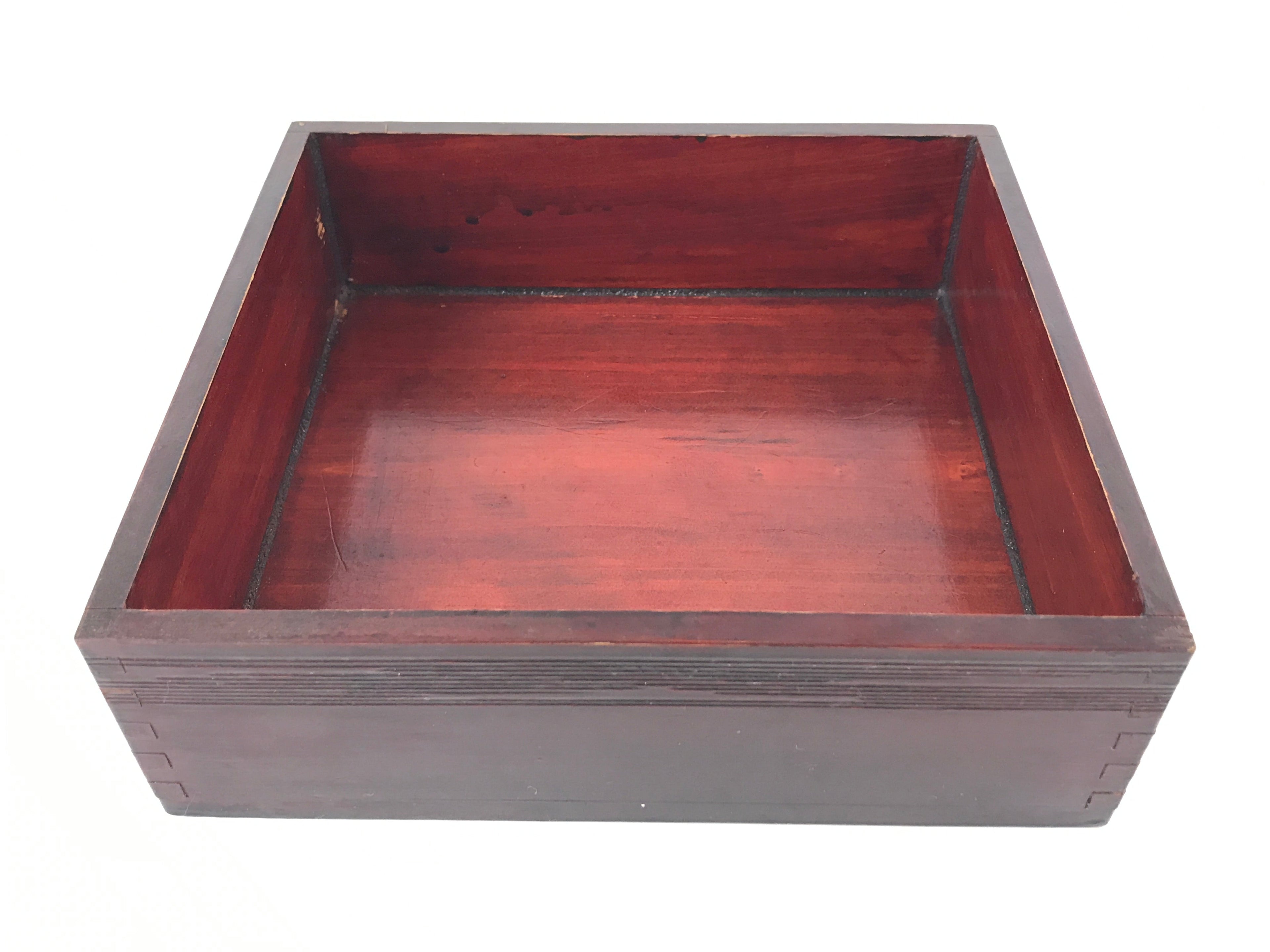 Japanese Lacquerware Wood Lidded Bento Box Vtg Kashiki Kashiwan Tea Ceremony L29