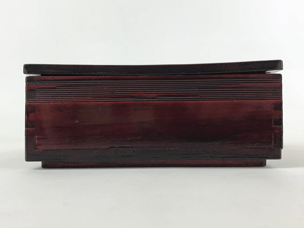Japanese Lacquerware Wooden Bento Box Vtg Lid Kashiki Kashiwan Tea Ceremony L28