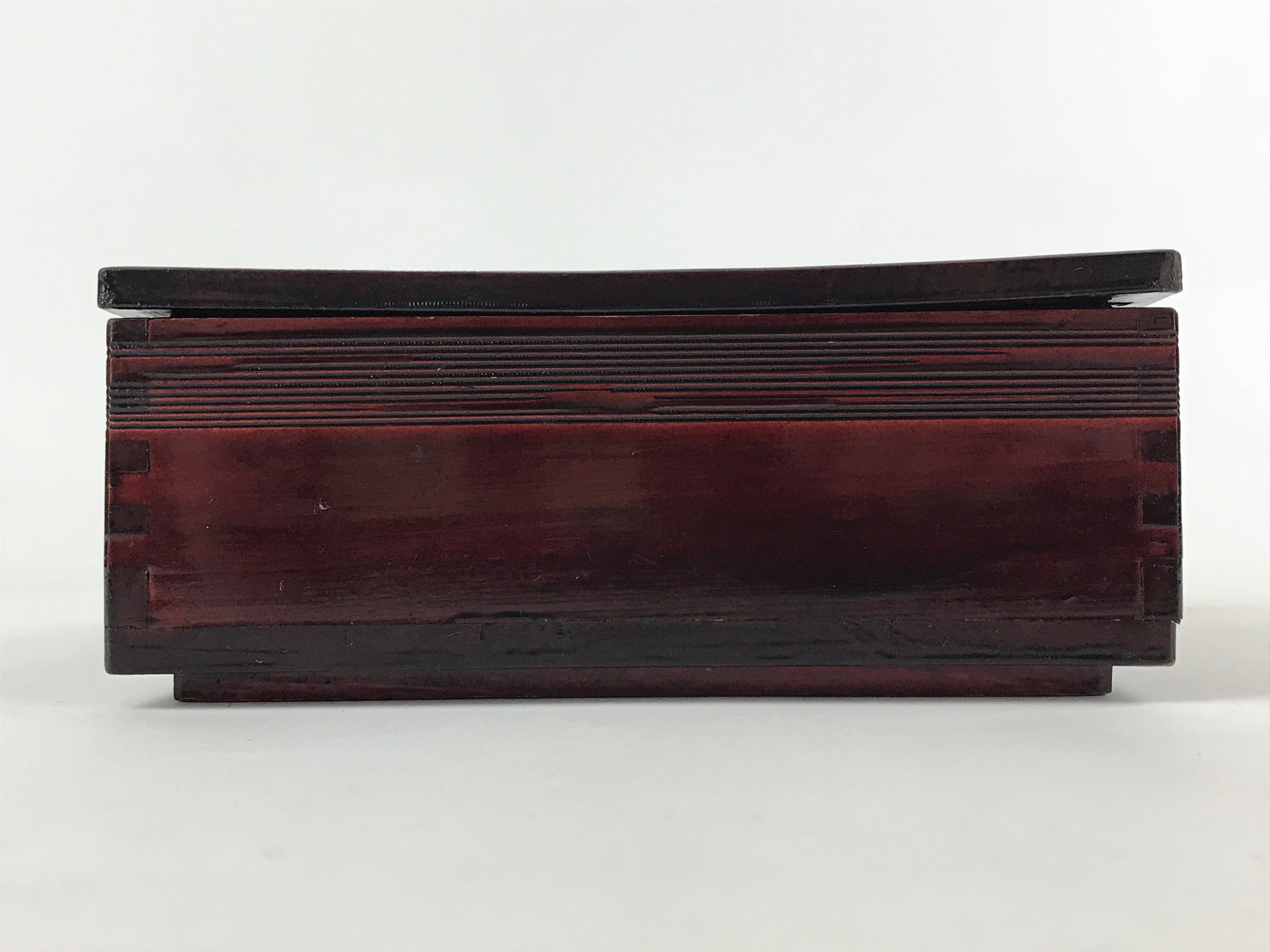 Japanese Lacquerware Wooden Bento Box Vtg Lid Kashiki Kashiwan Tea Ceremony L28