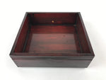 Japanese Lacquerware Wooden Bento Box Vtg Lid Kashiki Kashiwan Tea Ceremony L28