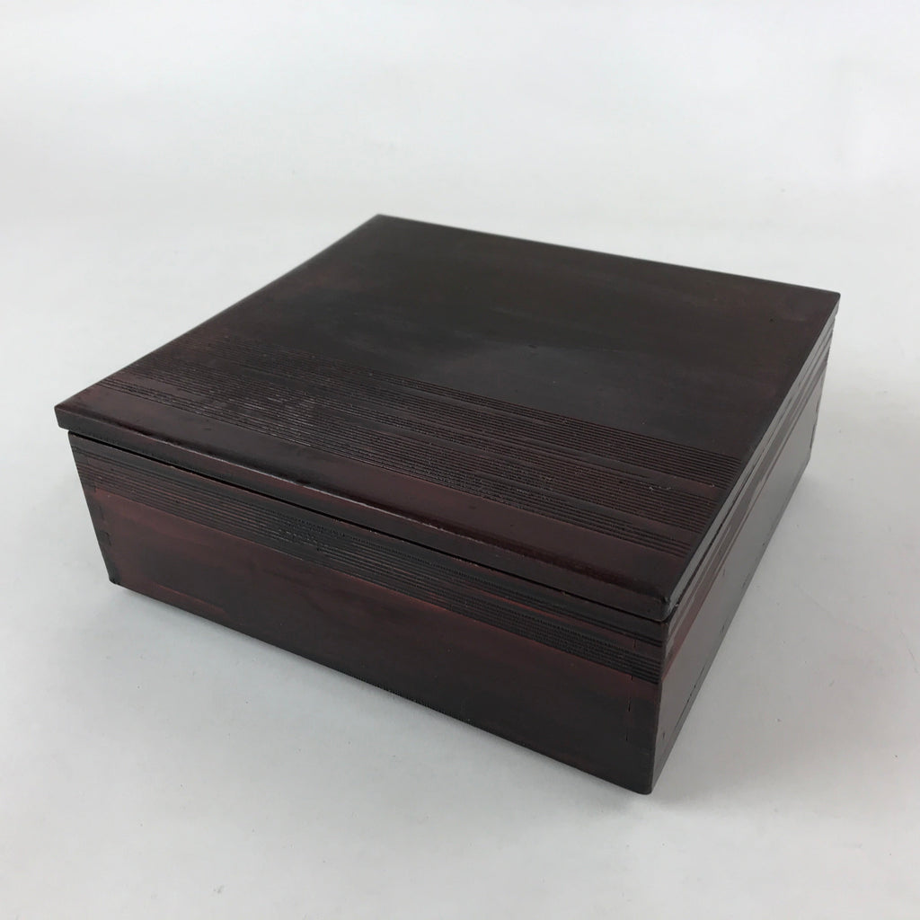 Japanese Lacquerware Wooden Bento Box Vtg Lid Kashiki Kashiwan Tea Ceremony L28